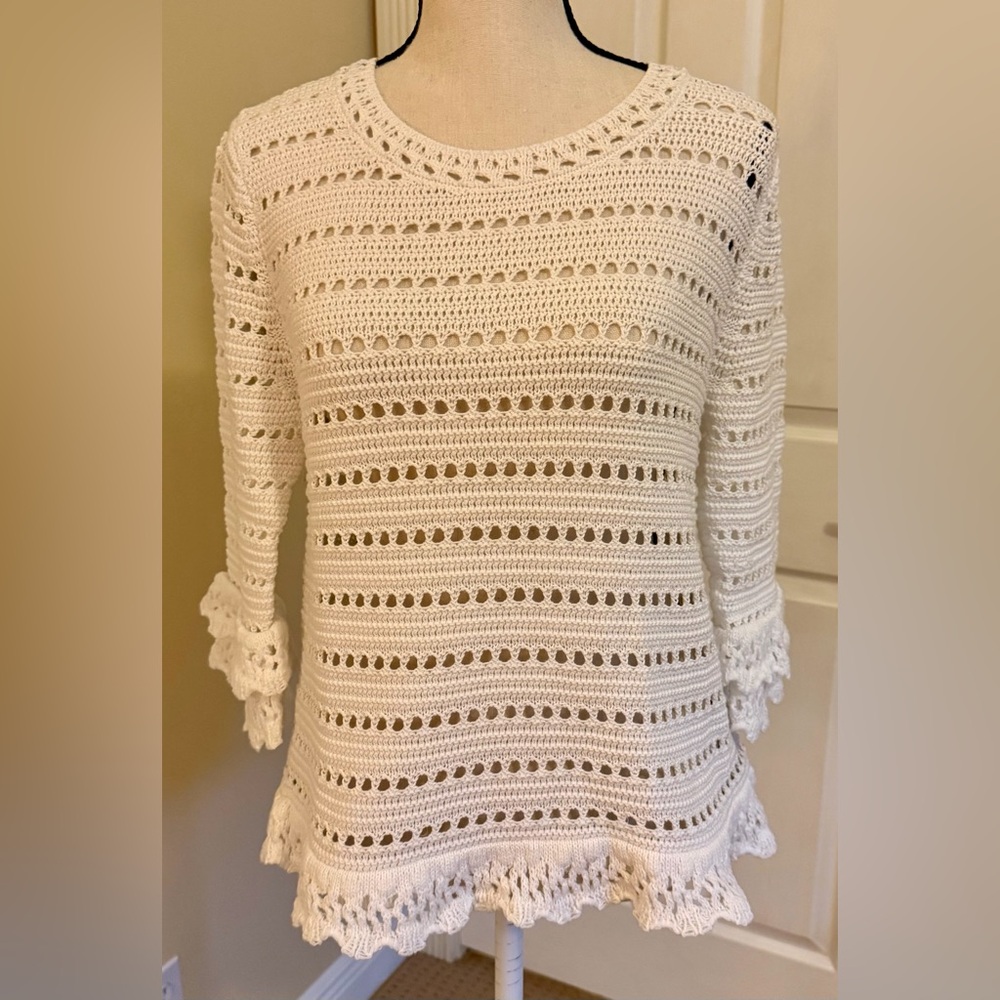 NWT Lilly Pulitzer Irina Sweater in Resort White, Sz M